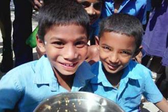 Dinesh and Manu Akshaya Patra Beneficiaries