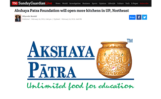 Akshaya Patra Foundation will open more kitchens in UP, Northeast