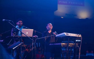 Ram Sampath shares a light moment at the concert