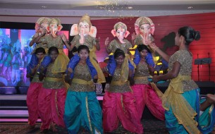Akshaya Patra beneficiaries from Kodhihalli Government School, Bengaluru, stage an exuberant performance