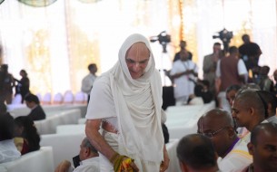 Candid shots taken during Akshaya Patra's 2 billionth meal commemoration event