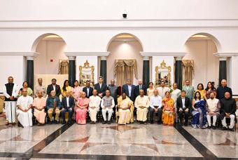 A group photograph of Akshaya Patra’s Trustees and Board Members
