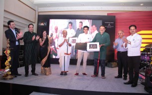 Shivant Malkani, launches his book ‘Food’ in the presence of TV Mohandas Pai – Independent Trustee, Mr and Mrs Malkani and Chef Abhijit Saha