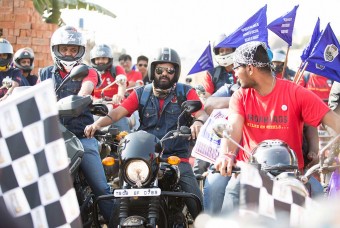 The rally was led by IronHeads biking club