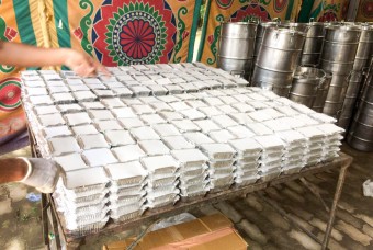 Food packed and ready to be transported to the village